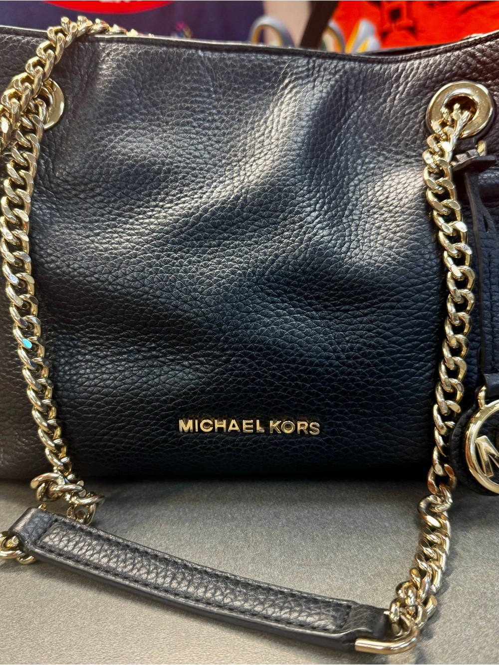 Michael Kors Jet Set Chain Medium Shoulder Tote Navy